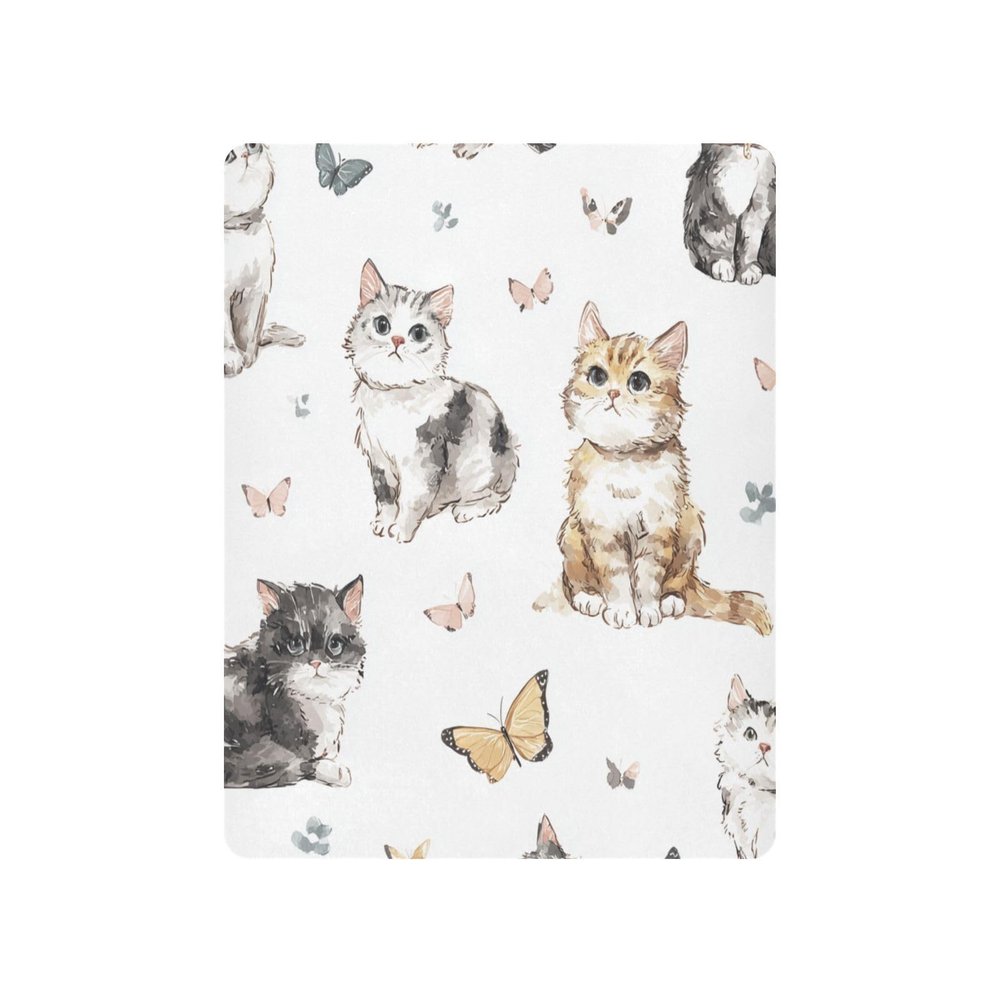 KEEPREAL Fitted Crib Sheets for Boys Girls, Soft Breathable Comfortable Cute Cats Baby Sheet Set, Crib Sheets Fits Standard Crib and Toddler Mattress#20