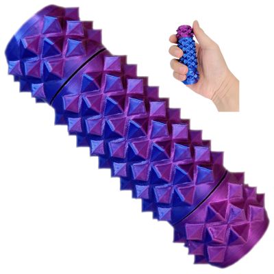 ZyCooom Little Ouchies Spiky Pain Stim Rotation Dual-End, Larger Size Pointed Sensory Pocket Toy Adults for Stress & Anxiety & Focus Relief, Novelty Gift for Friends/Coworkers-Blue/Purple