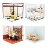 1:12 Figures Background Backdrop Collection Storage Model Scene Show for Action Figures Diecast Car Scene 215x215mm, Bar view 4