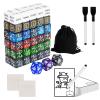 115-Piece MTG Dice Set with Dry Erase Tokens Kit Includes 63 Counters and 50 Tokens for MTG, TCG Cards Game Accessories with 2 Markers 2 Cloths view 1