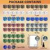 115-Piece MTG Dice Set with Dry Erase Tokens Kit Includes 63 Counters and 50 Tokens for MTG, TCG Cards Game Accessories with 2 Markers 2 Cloths view 2