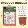 Christmas Songs Bingo Game Cards, Xmas Party Games, Christmas Party Game Decor, Winter Holiday Games, Bingo Sets for Adults Large Group, Winter Theme Party Activity Supplies -A19 view 2