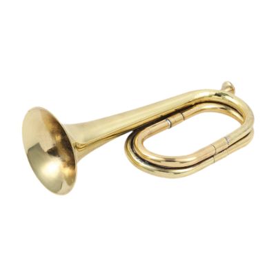 TTETTZ Cavalry Trumpet Western Winds Instrument Musical Instrument Brass Bugle Blowing Bugle for Band Beginner Cavalry Kids Children, Gold