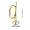 TTETTZ Cavalry Trumpet Western Winds Instrument Musical Instrument Brass Bugle Blowing Bugle for Band Beginner Cavalry Kids Children, Gold view 2