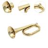 TTETTZ Cavalry Trumpet Western Winds Instrument Musical Instrument Brass Bugle Blowing Bugle for Band Beginner Cavalry Kids Children, Gold view 3