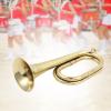 TTETTZ Cavalry Trumpet Western Winds Instrument Musical Instrument Brass Bugle Blowing Bugle for Band Beginner Cavalry Kids Children, Gold view 4