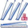 bestcool Mahjong Racks with Pushers Set of 4, Mahjong Tile Holders with Dice, Racks with Attached Pushers, Mahjong Accessories and Supplies for Women(Blue-Pink) view 1