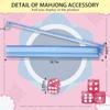 bestcool Mahjong Racks with Pushers Set of 4, Mahjong Tile Holders with Dice, Racks with Attached Pushers, Mahjong Accessories and Supplies for Women(Blue-Pink) view 2