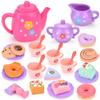 Lajeje Toddler Tea Party Set for Girls Ages 3-5, 23-Piece Pretend Play Tea Set for Kids with Teapot, Cups, Plates & Desserts, Perfect Size for Little Hands, Birthday for Girls view 1