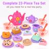 Lajeje Toddler Tea Party Set for Girls Ages 3-5, 23-Piece Pretend Play Tea Set for Kids with Teapot, Cups, Plates & Desserts, Perfect Size for Little Hands, Birthday for Girls view 3