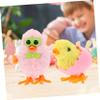 Beaupretty 6pcs Wind Up Chicken for Small Adorable Cartoon Clockwork Walking Easter Party Favors and Christmas Party Novelty Gifts Easy to Grasp Fun view 4