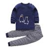 Baby Girl Boy Halloween Outfit Halloween Pumpkin Shirt Sweatshirt Top Pants Set Toddler Fall Winter Clothes Dark Blue 2 To 3 Years view 2
