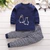 Baby Girl Boy Halloween Outfit Halloween Pumpkin Shirt Sweatshirt Top Pants Set Toddler Fall Winter Clothes Dark Blue 2 To 3 Years view 4