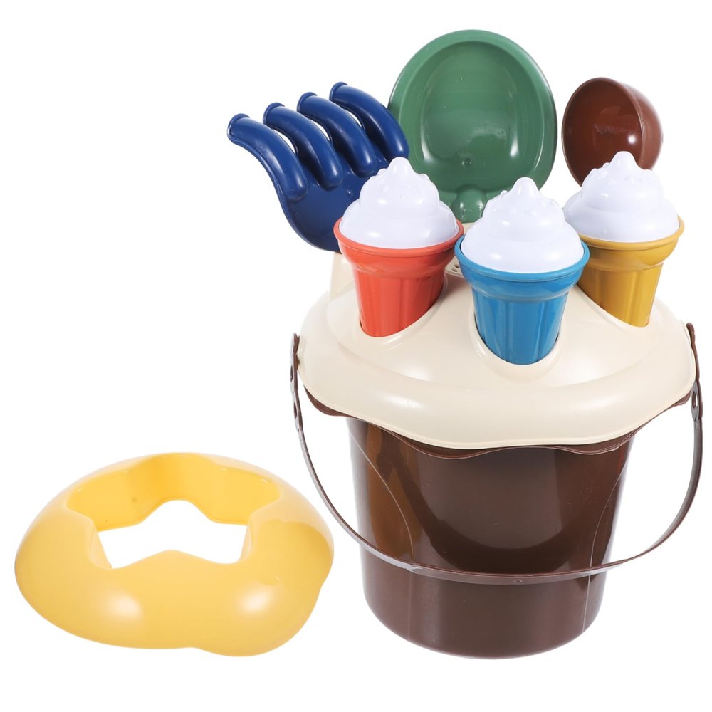 Beaupretty Childrens Beach Sand Digging Tools with Shovel Bucket for Beaches Parks and Backyards Safe Rounded Edges No Scratch Random Color Random Color