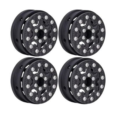 1.9 Carbon Fiber Beadlock Wheel Rims Compatible with 1 10 Scale RC Crawler Cars Compatible with Models Like VS4 10 H10 Optic DIY