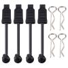 Body Shell Clip Pin Set W/Flexible Rubber Base Shell Buckle R Type Pin for 1/8 1/10 RC Car 4Pcs view 1