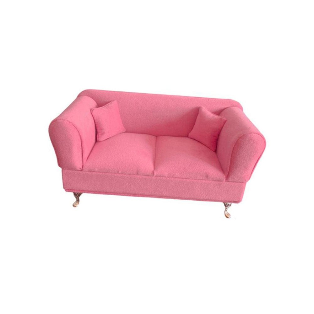 1/6 Dollhouse Sofa Miniature Furniture for 12inch Dolls Life Scene Supply Accessories, Two Person Sofa