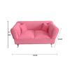 1/6 Dollhouse Sofa Miniature Furniture for 12inch Dolls Life Scene Supply Accessories, Two Person Sofa view 3