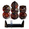 Crystal Amethyst Polyhedral Dice Set for DND (7-Piece) - Hand-Polished Gemstone Gaming Dice for Dungeons and Dragons & Tabletop RPGs, with Gift Case view 1