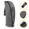Abaodam Insulated Milk Bottle Thermal Bag Portable Bottle Storage Pouch with Zipper for Travel and Daycare Cooler Bag with Stroller Handle Attachment Gray view 2