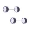 1/64 Scale Wheels RC Tires with Wheel Rim Vehicle Wheels Modified Tire for Adult, White view 1