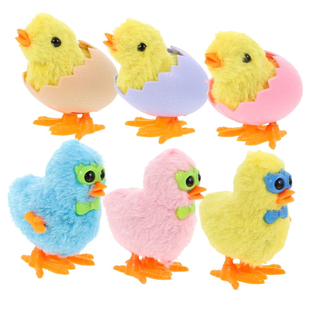BESPORTBLE 6pcs Wind Up Chicken for Small Compact Clockwork Walking with Creative Cartoon Design and Easy to Grasp Easter Party Favors and Favor Bag Fillers