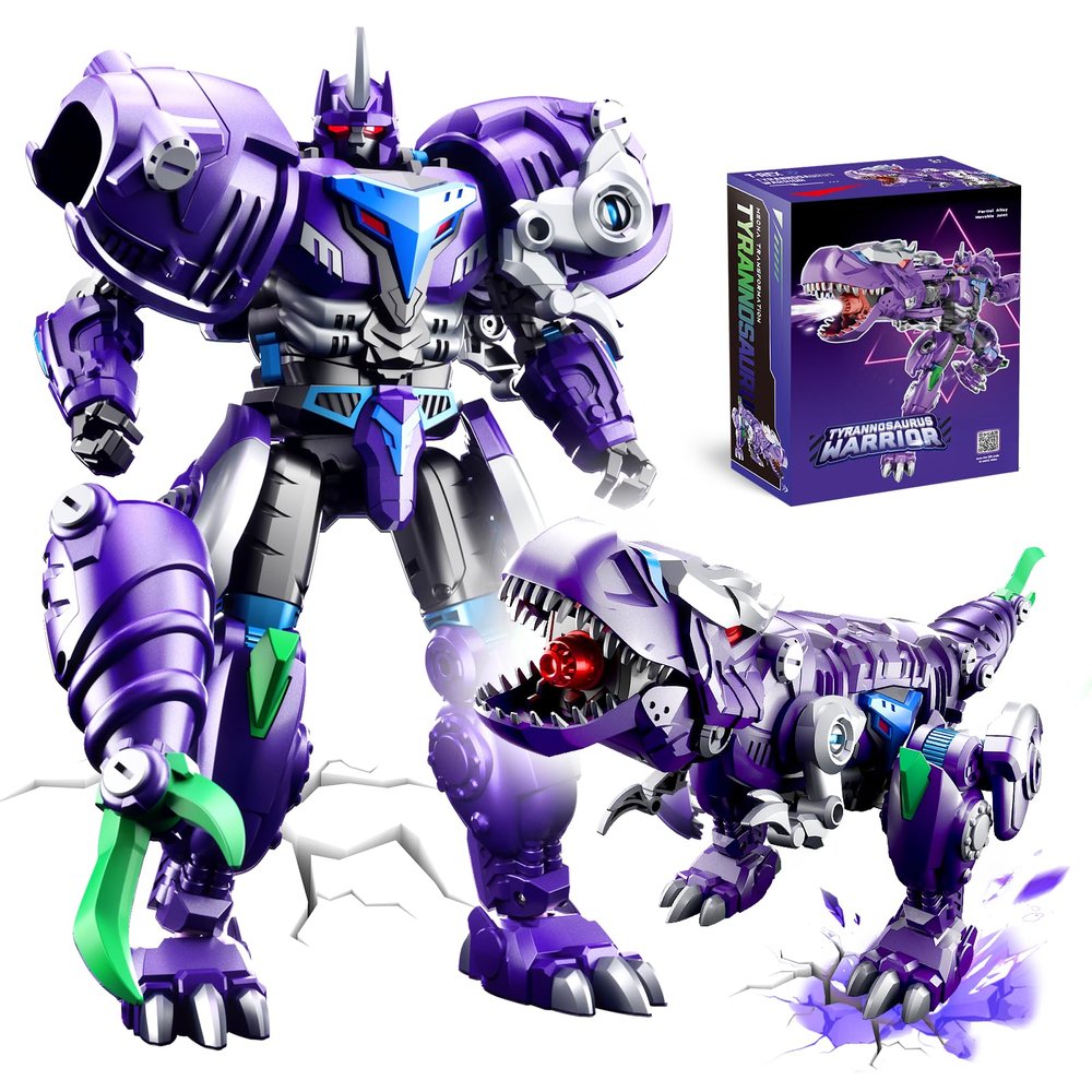 Resosese Transforming Toys Figures-Robot Toys for Boys, Action Figure for Kids Birthday Dinosaur Toys for Kids 5-14, ABS Metal Texture-Part of Alloy