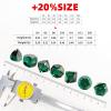7-Piece Green Glass Polyhedral Dice Set for DND, RPG, Dungeons and Dragons, Tabletop Games, MTG, Pathfinder, with Premium Gift Box, Durable Collectible Dice for Gamers view 2