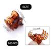 100PCS Tiny Hair Clips for Girl,Mini Claw Clips for Women, 1cm Plastic Mini Claw Clips for Babies, Hair Accessories Non Slip Pins Hair Clamps,Designed for Thin Or Thick Hair,Good Gift(Coffee) view 2