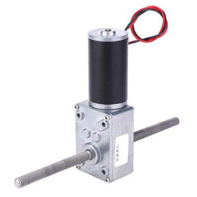 12V Dual Shaft Turbo Gear Motor M8 Thread High Torque Precision Metal Gearbox Speed Reduction Motor Lightweight Compact Design for DIY Robotics Projects (Speed Reduction Ratio 100)