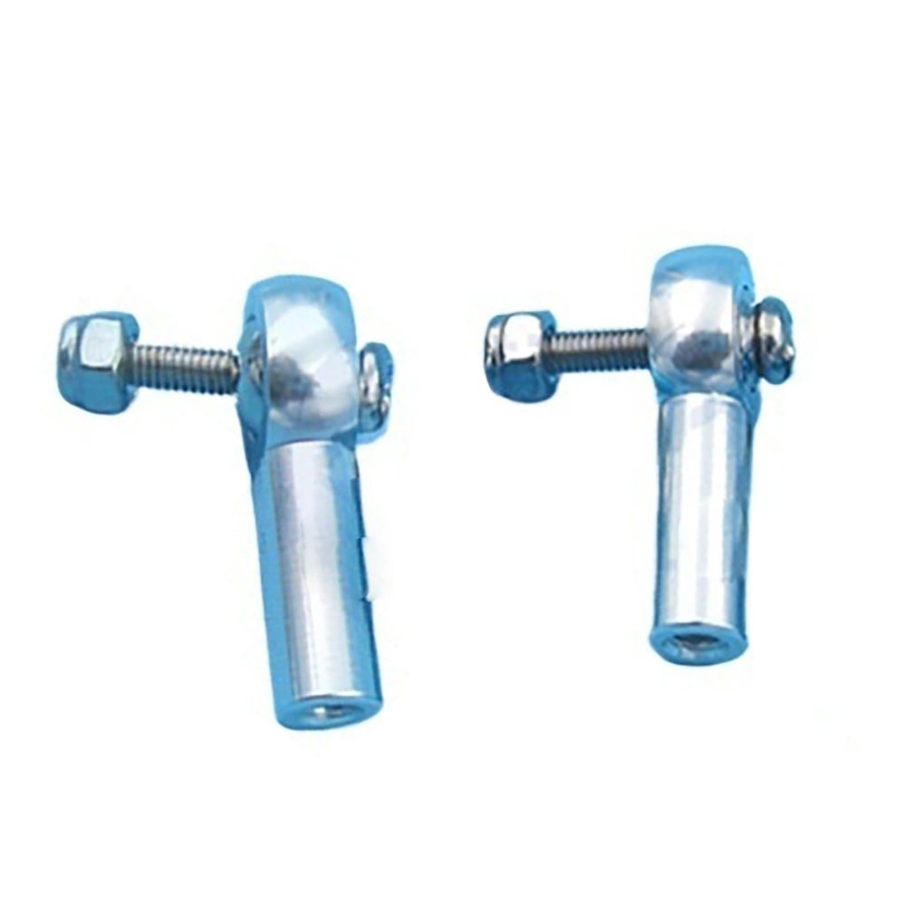 2PCS M3 Metal Ball Joint Rod End Universal Linkage Connector for RC Car Steering and DIY Models(Silver)