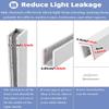 Elitix Window Light Blocker Blackout Strips for Blinds Gap Side Track, Nursery Light Blocking Strip/Apartment Window Light Blocker, Side Channels(Black,121.9cm/48inch) view 3
