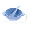 FRCOLOR 4 Sets Feeding Bowls with Handles and Spoon Break Resistant Lightweight Bowls with Non Slip Base for Safe Self Feeding Dishwasher and Microwave Safe view 2