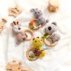 Crochet Animal Baby Rattle, Personalized Wooden Rattle for Newborns, Baby Shower Gift, Birthday Keepsake, Montessori-Inspired Toy, Custom Name Option view 3