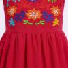 ABEHIK Kids Girls Traditional Mexican Dress Embroidered Mexican Folklorico Drape Summer Sleeveless Ruffle Cinco de Mayo Costume Fiesta Birthday Party Dresses Red 7-8 Years view 4