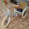 Large Pedal Tricycles with Inflatable Wheel,3-10 Years Old Tandem Bicycle,Back Seat with Belt,Toddler Trikes with Armrest,3-Wheel Bicycles for Traveling,Front Rear Baskets(Green,20Inch) view 2