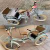Large Pedal Tricycles with Inflatable Wheel,3-10 Years Old Tandem Bicycle,Back Seat with Belt,Toddler Trikes with Armrest,3-Wheel Bicycles for Traveling,Front Rear Baskets(Green,20Inch) view 3