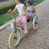 Large Pedal Tricycles with Inflatable Wheel,3-10 Years Old Tandem Bicycle,Back Seat with Belt,Toddler Trikes with Armrest,3-Wheel Bicycles for Traveling,Front Rear Baskets(Green,20Inch) view 4