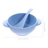 minkissy 4 Sets Feeding Bowls with Handles and Spoon Wheat Straw Dinnerware Break Resistant Smooth Surface Safe Bowls for Home and Restaurant Use view 2