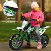 49cc Kids Dirt Bike, 2-Stroke Gas Powered Mini Motocross Motorcycle, Off-Road Dirtbike for Kids 6-14 with Front/Rear Disc Brakes, Shock Absorption, Soft Seat Cushion, Max Speed 40KM/H (Green) view 3