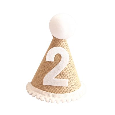 BESPORTBLE Linen Birthday Party Hat for Creative Adorable Headwear for Babys Birthday Photo Prop and Boys and Celebrations