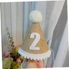 BESPORTBLE Linen Birthday Party Hat for Creative Adorable Headwear for Babys Birthday Photo Prop and Boys and Celebrations view 4