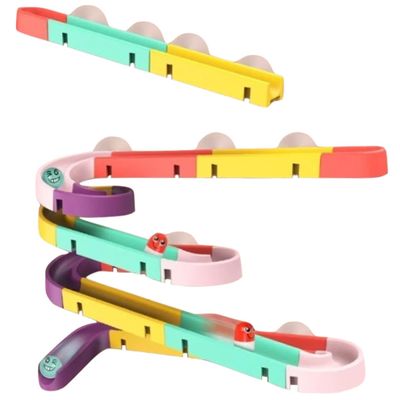 Abaodam DIY Ball Track for Educational Colorful Marble Run to Develop Hand Eye Coordination Creativity and Fine Motor Skills Safe for Birthday Gift