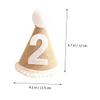 Abaodam Birthday Hat Linen Party Headwear Lightweight Adorable Birthday Cap for Boys Year Old Photo Prop view 3