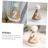 Abaodam Birthday Hat Linen Party Headwear Lightweight Adorable Birthday Cap for Boys Year Old Photo Prop view 4