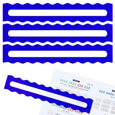 Amyhill 4 Pack Mahjong Guide Line Finder Acrylic Bright Scalloped Mahjong Rules Helper, Beginner Mah-jongg Rules Reader, Mah Jong Accessories Gift for Players Women (Royal Blue)