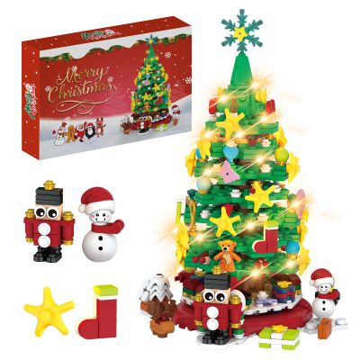 Advent Calendar 2025 Christmas Building Blocks Kit - Christmas Paradise Building Set with LED Light,24 Days Countdown Toys Building Set for Teen Boys Girls Gifts