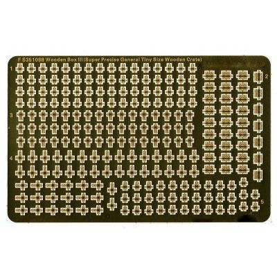1/350 Scale Miniature Wooden Crates  Precision Photo-Etched Brass Accessories for Ship Models and Dioramas