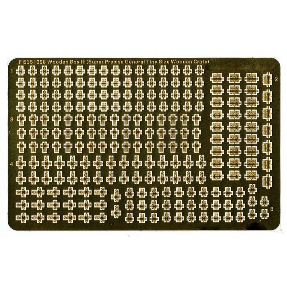 1/350 Scale Miniature Wooden Crates  Precision Photo-Etched Brass Accessories for Ship Models and Dioramas