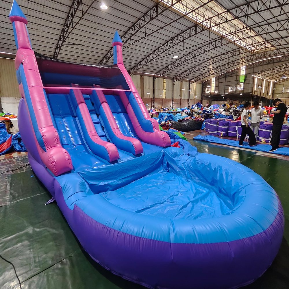 21ft(L) Commercial Water Slide for Adults (Double Slides&Big Splash Water Pool),100% PVC Inflatable Water Slide with UL Blower Great for Outdoor Summer Fun,Backyard Party-21x11x13.5ft